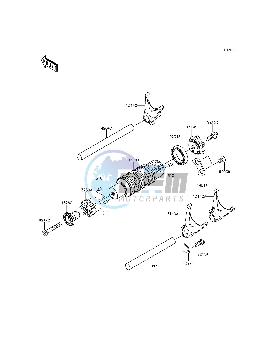 Gear Change Drum/Shift Fork(s)