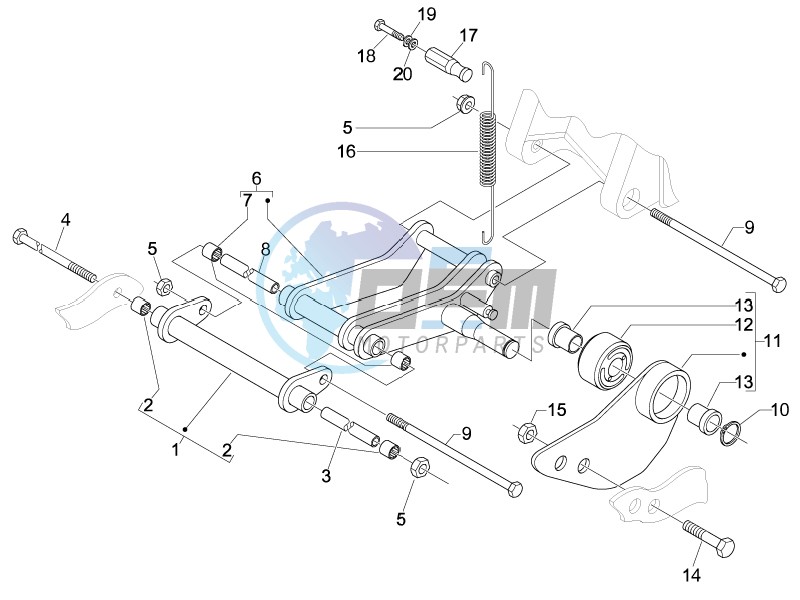 Swinging arm