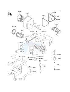 KL 650 A [KLR 650] (A6F-A7F) A7F drawing AIR CLEANER