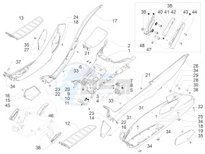 MP3 500 LT E4 Sport - Business (EMEA) drawing Central cover - Footrests