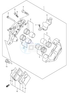 VL1500 (E2) drawing REAR CALIPER