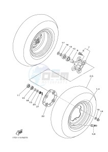 YFZ450R YFZ450RSE YFZ450R SPECIAL EDITION (1TD6 1TD7) drawing FRONT WHEEL