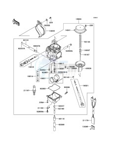 KVF360 KVF360B7F EU drawing Carburetor