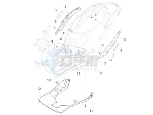 Liberty 50 4T PTT 2009-2017 drawing Side cover - Spoiler