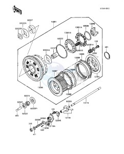 KZ 1100 A [SHAFT] (A1-A3) [SHAFT] drawing CLUTCH