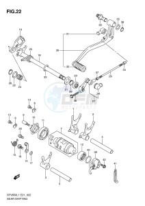 SFV650 (E21) Gladius drawing GEAR SHIFTING