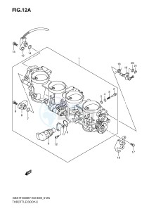 GSX-R1000 (E3-E28) drawing THROTTLE BODY (MODEL K8)