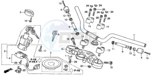 CBF600NA drawing HANDLE PIPE/TOP BRIDGE (CBF600S6/SA6/N6/NA6)