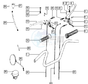 CLASSIC_25-45kmh_K2-K6 50 K2-K6 drawing Handlebar