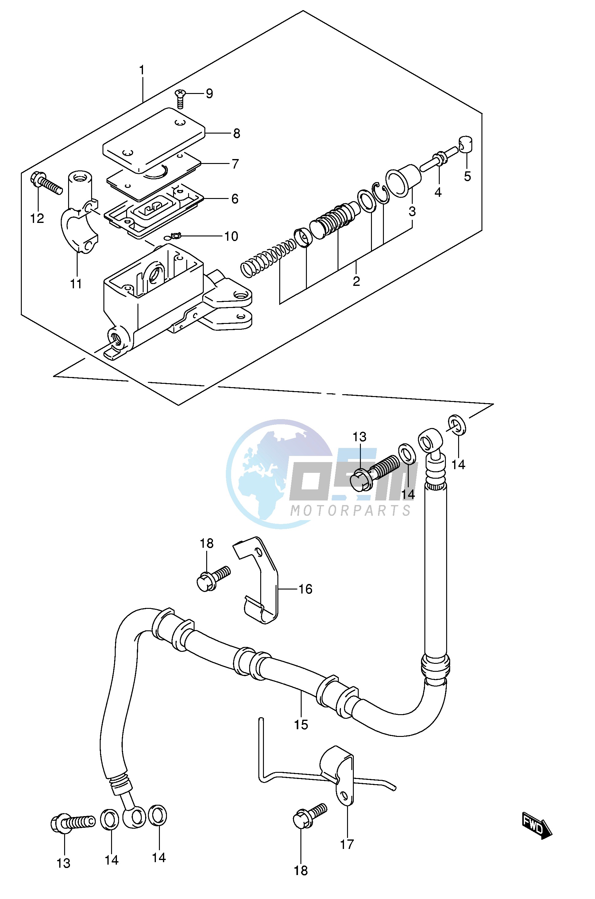 CLUTCH MASTER CYLINDER (SV1000 U1 U2)