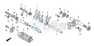 TRX400EX SPORTRAX 400EX drawing SHIFT DRUM/SHIFT FORK