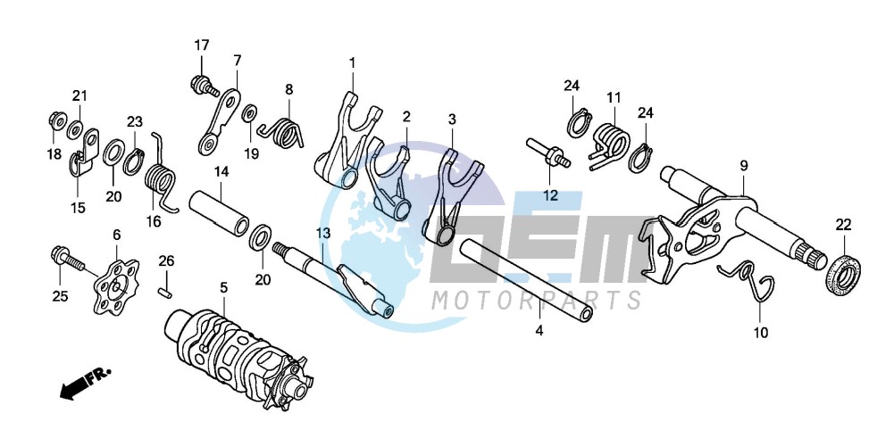 SHIFT DRUM/SHIFT FORK