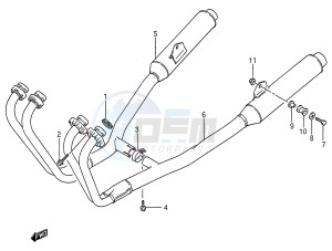 GSX600F (E28) Katana drawing MUFFLER