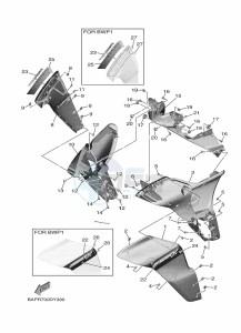 TRACER 9 GT MTT890D (BAPV) drawing COWLING