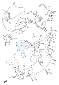 GSX-R1100W (E2) drawing INSTALLATION PARTS (MODEL P R)