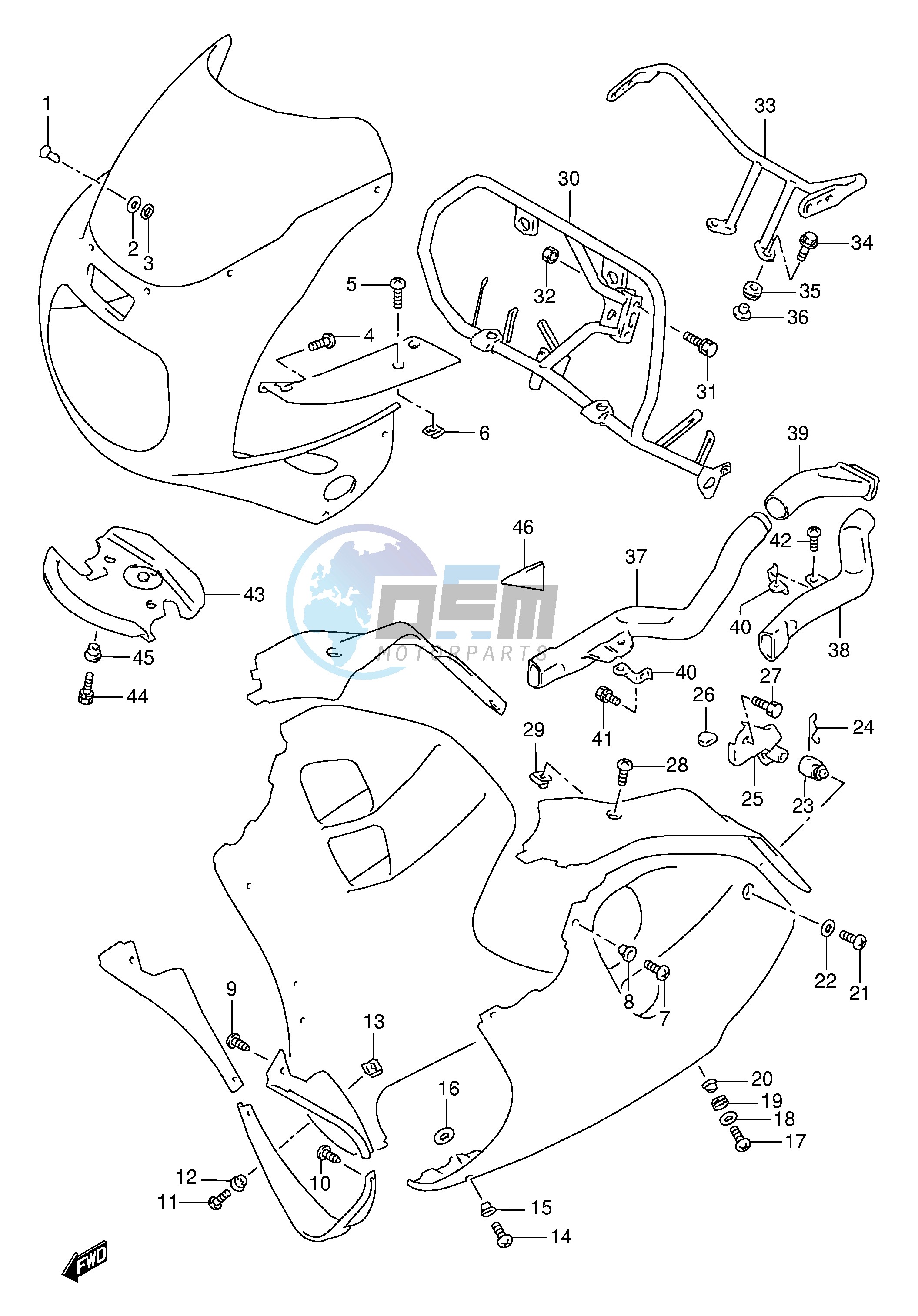 INSTALLATION PARTS (MODEL P R)