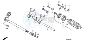 XL1000V9 Ireland - (EK) drawing GEARSHIFT DRUM