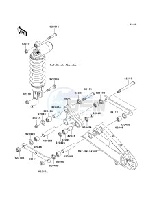 ZX636 C [NINJA ZX-6R] (C6F) C6F drawing REAR SUSPENSION