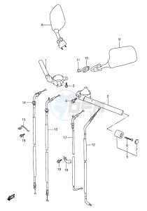 GSX-R600 (E2) drawing HANDLEBAR