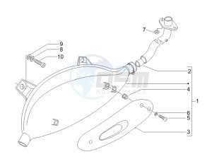 GTS 125 4T E3 drawing Silencer