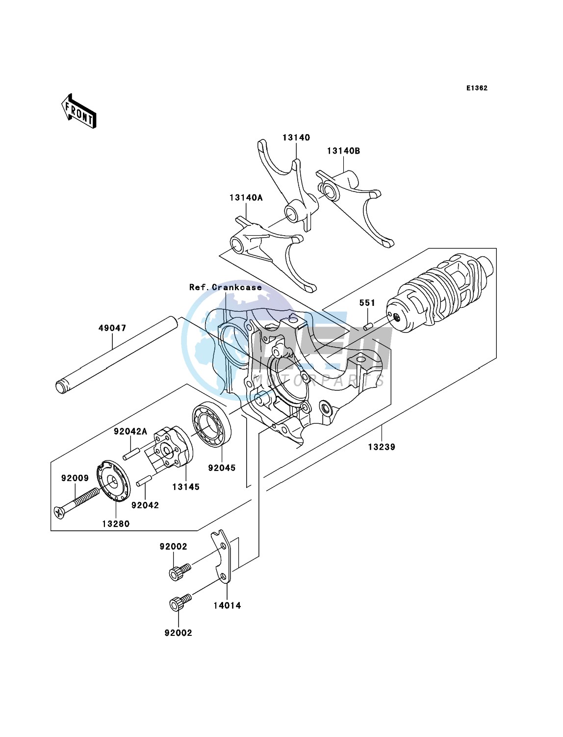 Gear Change Drum/Shift Fork(s)