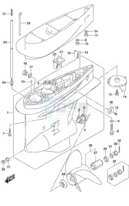 DF 225 drawing Gear Case (C/R)