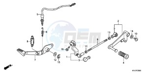 CBR250RD CBR250R 2E - (2E) drawing PEDAL