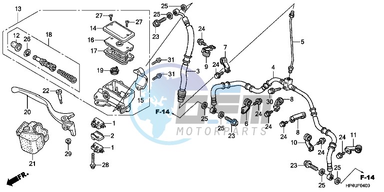 FR. BRAKE MASTER CYLINDER