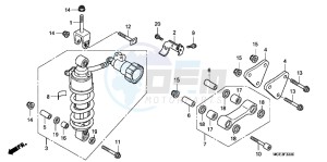 VFR1200FDC VFR1200F Dual Clutch E drawing REAR CUSHION