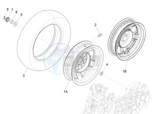 PRIMAVERA 150 4T 3V IGET ABS-NOABS E2-E3-E4 (APAC) drawing Rear wheel