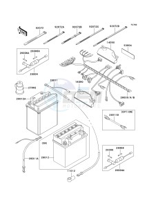 KVF 300 A [PRAIRIE 300 4X4] (A1-A4) [PRAIRIE 300 4X4] drawing CHASSIS ELECTRICAL EQUIPMENT