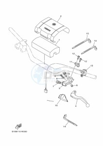 YZ250 (BCRG) drawing HANDLE SWITCH & LEVER