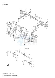 GSX-R1000 (E21) drawing THROTTLE BODY HOSE JOINT (GSX-R1000L1 E24)