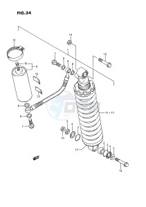 RM80 (E3) drawing REAR SHOCK ABSORBER (MODEL G)