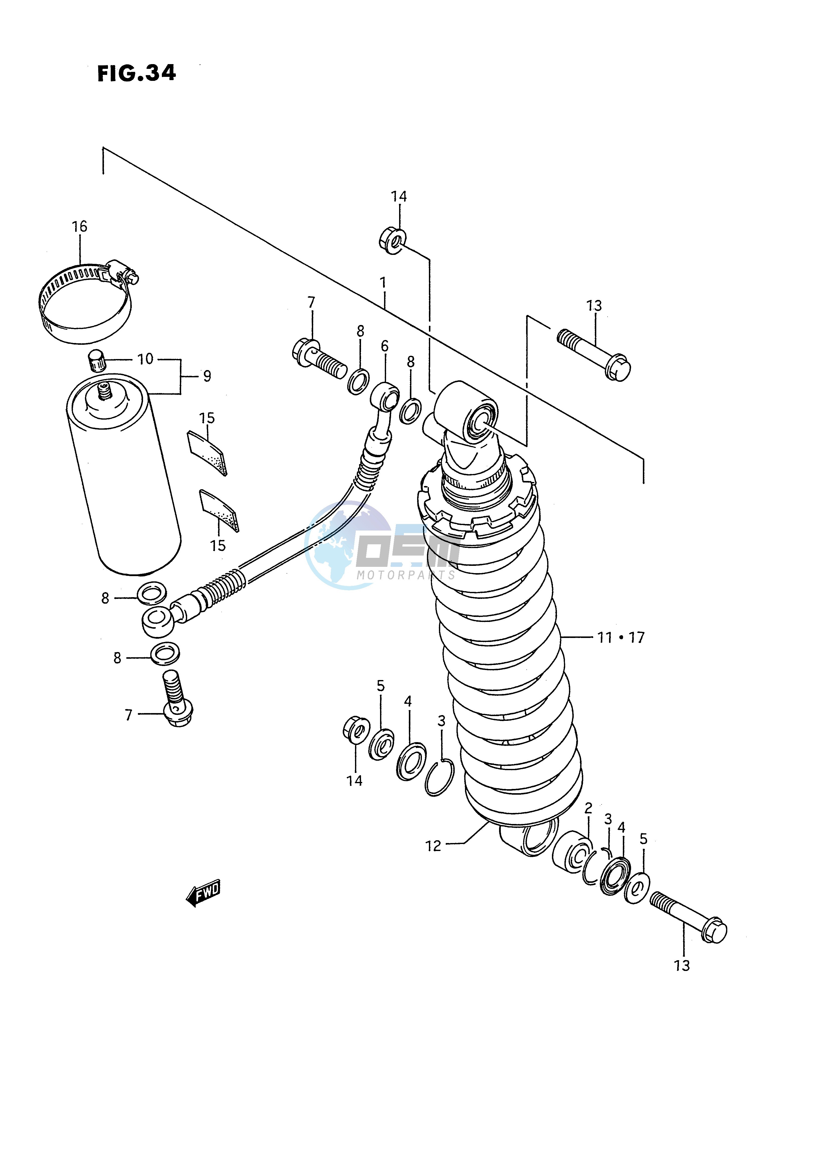 REAR SHOCK ABSORBER (MODEL G)