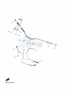 NIKEN MXT850 (BD5B) drawing STEERING HANDLE & CABLE