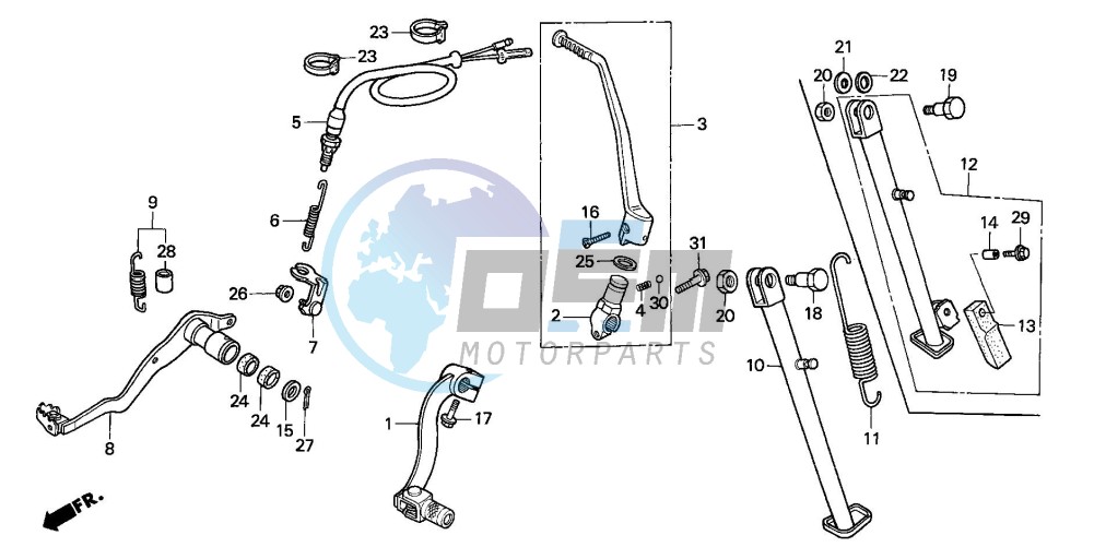 PEDAL/KICK STARTER ARM