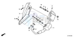 CBR125RC drawing EXHAUST MUFFLER