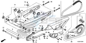 CRF250LAH CRF250LA ED drawing SWINGARM