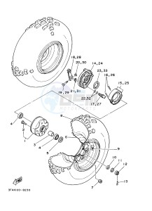 YFM125A YFM125GB GRIZZLY 125 (1PY2 1PY3 1PY1) drawing FRONT WHEEL