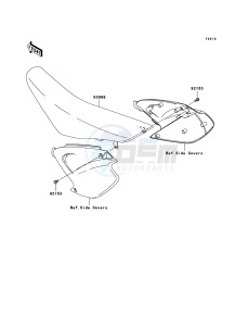 KX250 KX250R6F EU drawing Seat