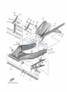 XSR900 MTM890 (BEA1) drawing REAR ARM