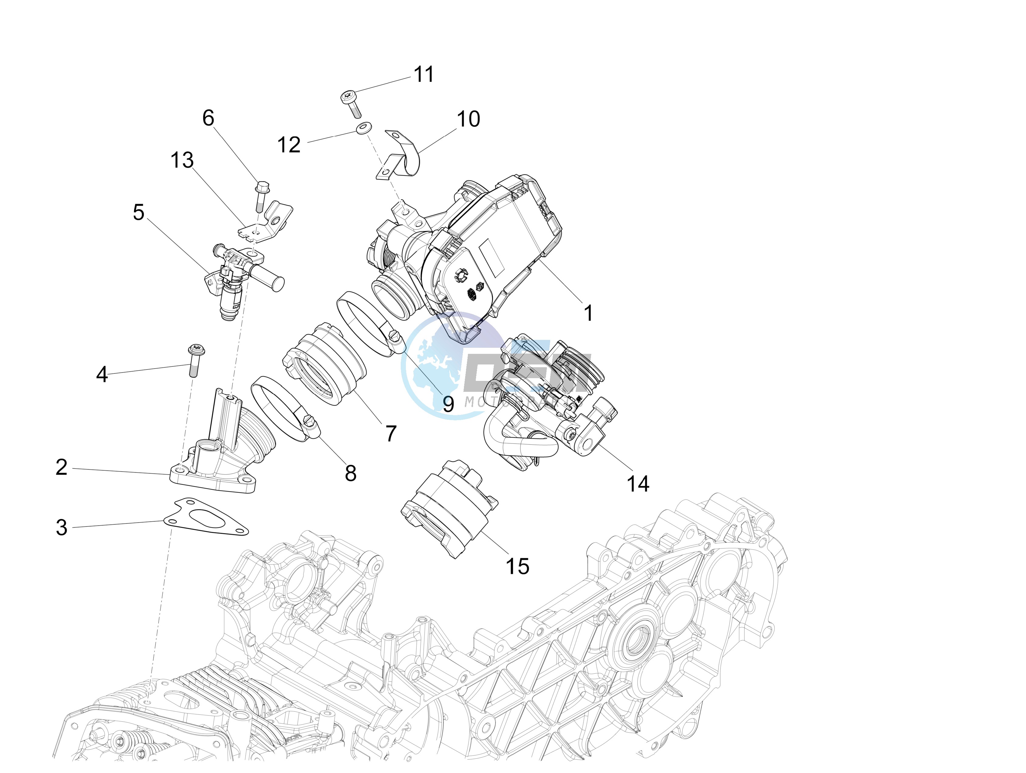 Throttle body - Injector - Union pipe