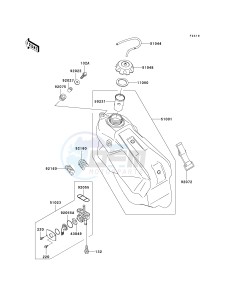 KX 250 L [KX250] (L4) [KX250] drawing FUEL TANK