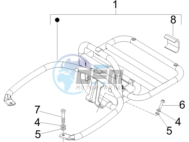 Rear luggage rack