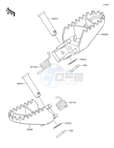 KX85 KX85CGF EU drawing Footrests