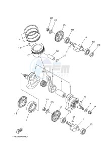 YFM700R YFM7RD RAPTOR 700R (1PE2 1PE3 1PE4) drawing CRANKSHAFT & PISTON