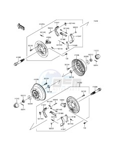 MULE 600 KAF400BGF EU drawing Front Hub