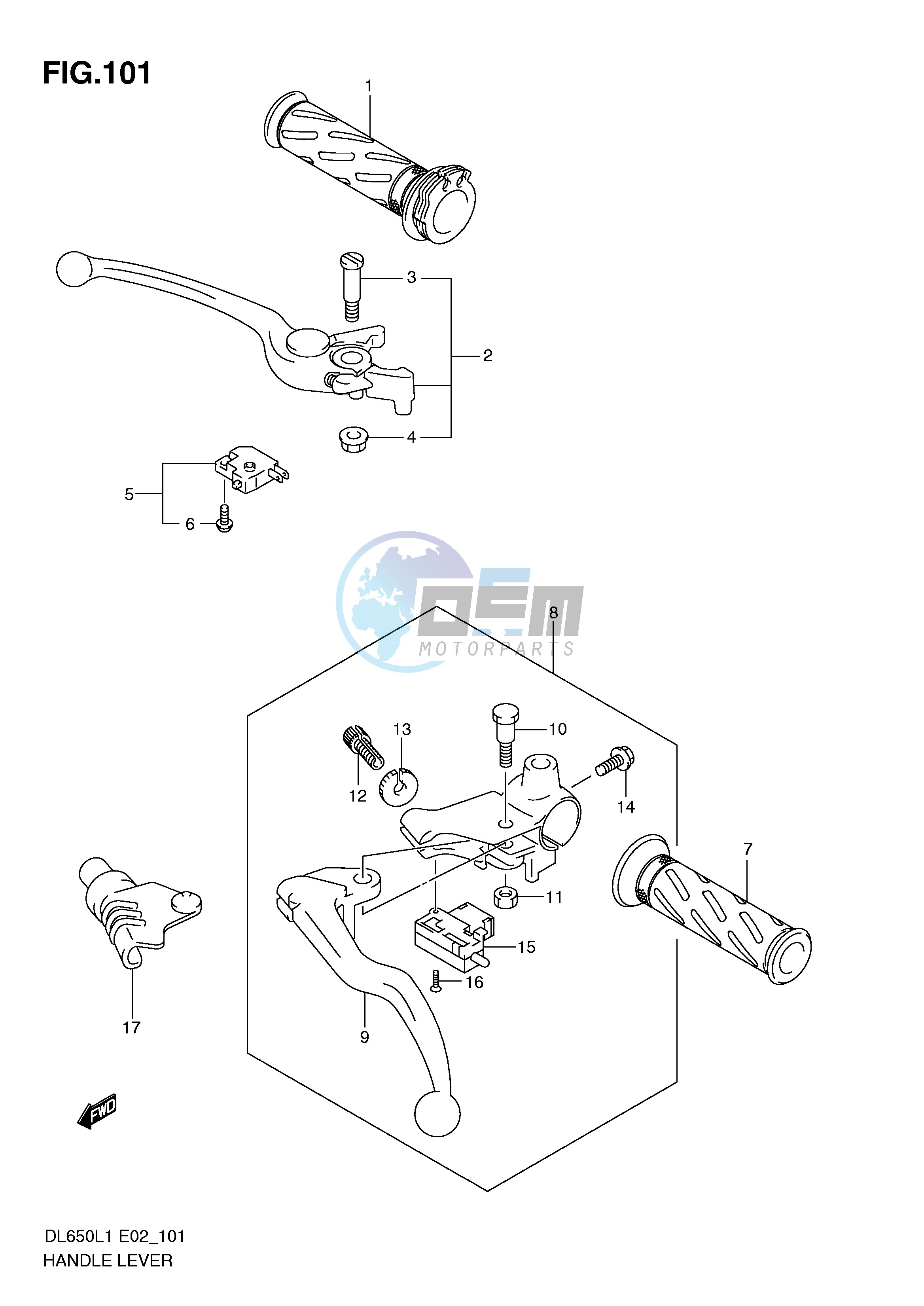 HANDLE LEVER (DL650L1 E2)