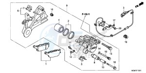 CB600FAD Hornet - CB600F ABS England - (3ED) drawing REAR BRAKE CALIPER (CB600FA)